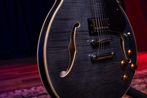 Washburn SH35TB Wing Series Semi Hollow Electric Guitar. Trans Black