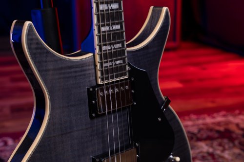 Washburn SH35TB Wing Series Semi Hollow Electric Guitar. Trans Black