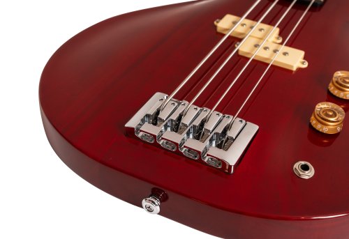 Washburn SB4R Wing Series Scavenger Electric Bass. Trans Red