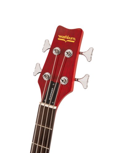 Washburn SB4R Wing Series Scavenger Electric Bass. Trans Red