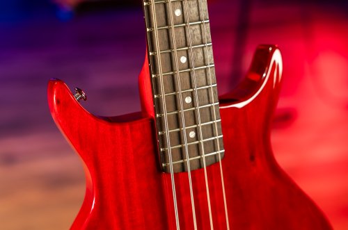 Washburn SB4R Wing Series Scavenger Electric Bass. Trans Red