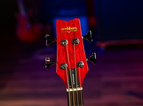 Washburn SB4R Wing Series Scavenger Electric Bass. Trans Red
