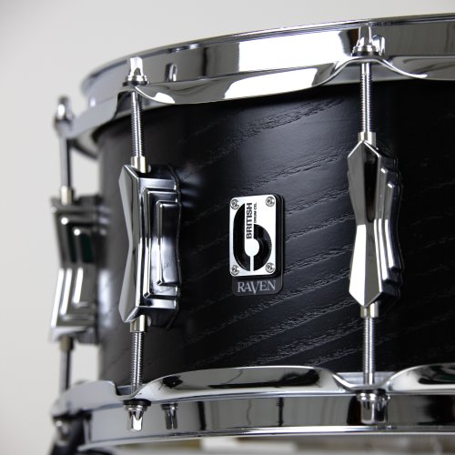 British Drum Co. RAV-14-6-SN Raven Series Snare Drum. 6" x 14"