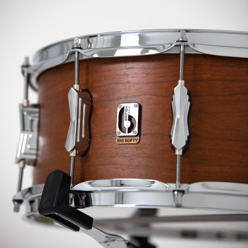 British Drum Co. BS-14-65-SN Big Softy Series Cherry and Balsa Snare. 6.5" x 14"