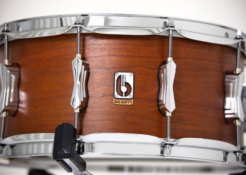 British Drum Co. BS-14-65-SN Big Softy Series Cherry and Balsa Snare. 6.5" x 14"