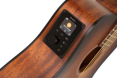 Cort EARTHGO-OPBB Earth Series Go Hyvibe Acoustic Electric Guitar. Open Pore Brown Burst