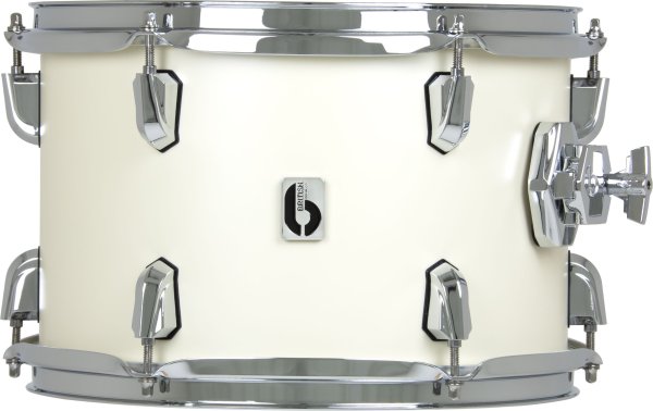 British Drum Co. ENG-10-7-RT-SEW Enigma Series Tom. Satin Olde English White 10" x 7"