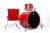 British Drum Co. ENG-22-CB-SSC Enigma Series Club Kit. Satin Scarlett 12