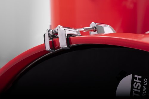 British Drum Co. ENG-22-CB-SSC Enigma Series Club Kit. Satin Scarlett 12", 16", 22"