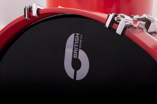 British Drum Co. ENG-22-CB-SSC Enigma Series Club Kit. Satin Scarlett 12", 16", 22"