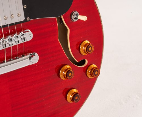 Washburn SH35TR Wing Series Semi Hollow Electric Guitar. Trans Red