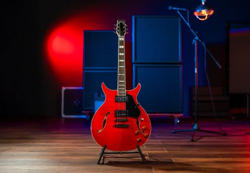 Washburn SH35TR Wing Series Semi Hollow Electric Guitar. Trans Red