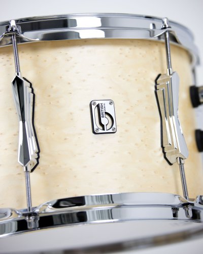 British Drum Co. LON-22-CBUS-WW Lounge Series US Club 22 Kit. Wiltshire White (13", 16", 22")