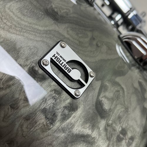 British Drum Co. LEG-22-CBUS-SS Legend Series US Club 22 Kit. Sterling Silver. (13", 16", 22")