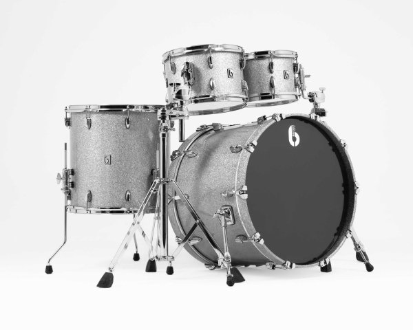 British Drum Co. LEG-22-FS-SHS Legend Series Fusion 22 Kit. Sheffield Silver (10", 12", 16", 22")