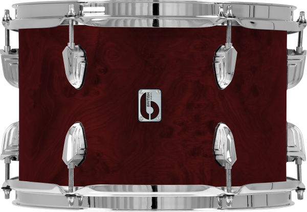 British Drum Co. LEG-22-CBUS-CLR Legend Series US Club 22 Kit. Cardinal Red (13", 16", 22")
