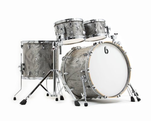 British Drum Co. LEG-22-FS-SS Legend Series Fusion 22 Kit. Sterling Silver (10″, 12″, 16″, 22″)