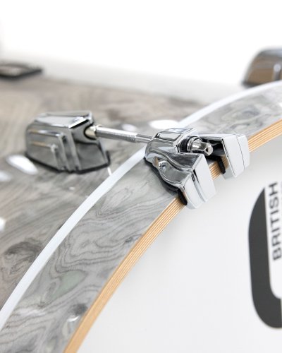 British Drum Co. LEG-22-FS-SS Legend Series Fusion 22 Kit. Sterling Silver (10", 12", 16", 22")
