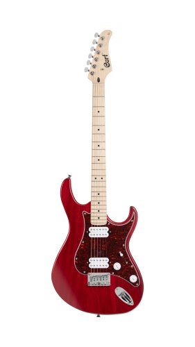 Cort G100 HH G Series Double Cutaway Electric Guitar. Open Pore Black Cherry