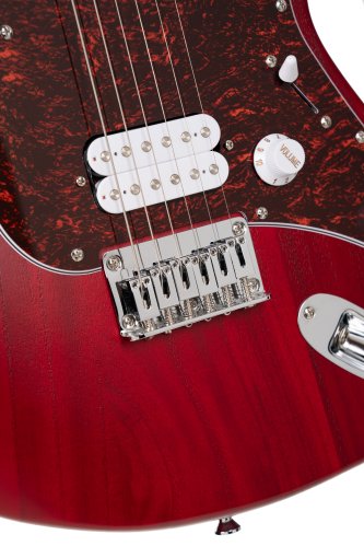 Cort G100 HH G Series Double Cutaway Electric Guitar. Open Pore Black Cherry