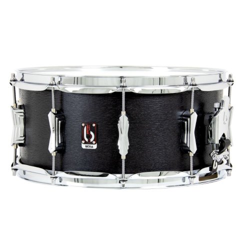 British Drum Co. ICA-14-65-SN Nicko McBrain Signature Series Icarus Black Oak Snare. 6.5″ x 14″
