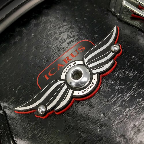 British Drum Co. ICA-14-65-SN Nicko McBrain Signature Series Icarus Black Oak Snare. 6.5" x 14"