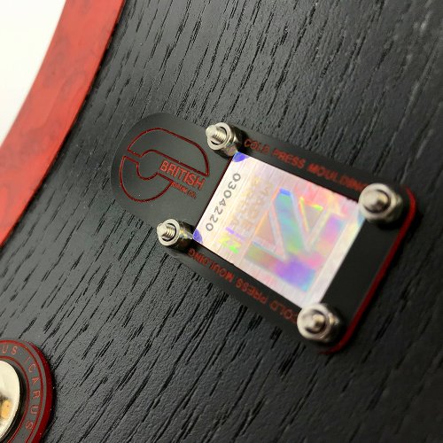 British Drum Co. ICA-14-65-SN Nicko McBrain Signature Series Icarus Black Oak Snare. 6.5" x 14"