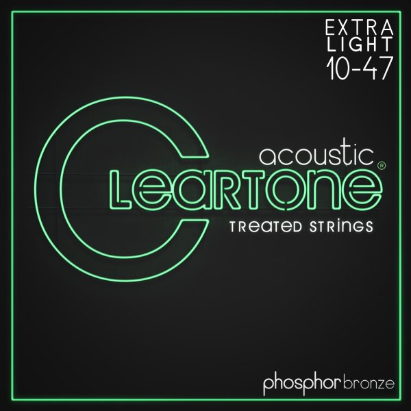 Cleartone Phosphor-Bronze Treated Acoustic Guitar String. Extra Light (10-47)