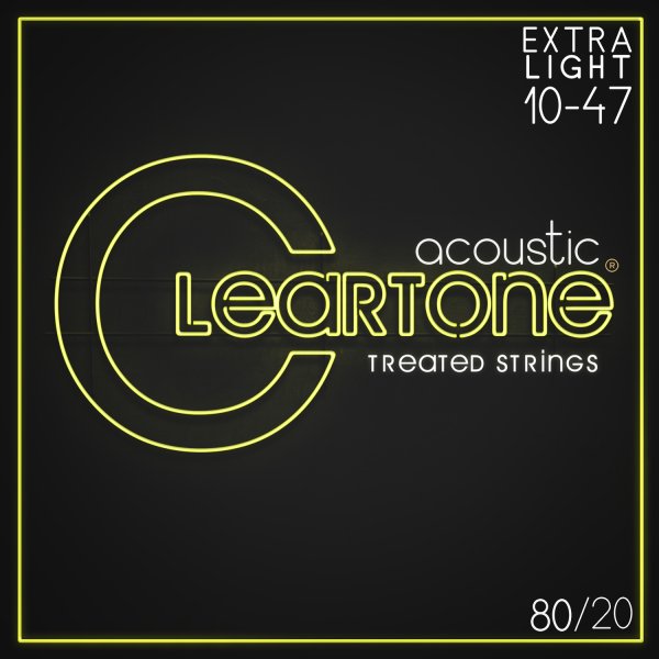 Cleartone 80/20 Bronze Treated Acoustic Guitar Strings. Extra Light (10-47)