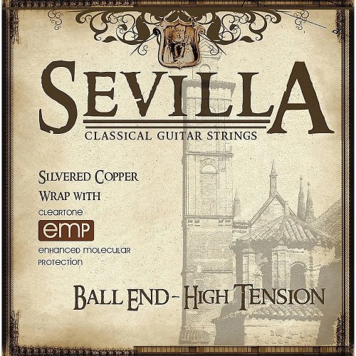 Cleartone Sevilla Series Treated Nylon Classical Guitar Strings. High Tension - Ball End