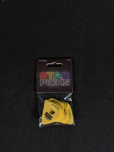 Star Picks Delrin Guitar Picks Blister Pack - .73mm Yellow (12 Pack)