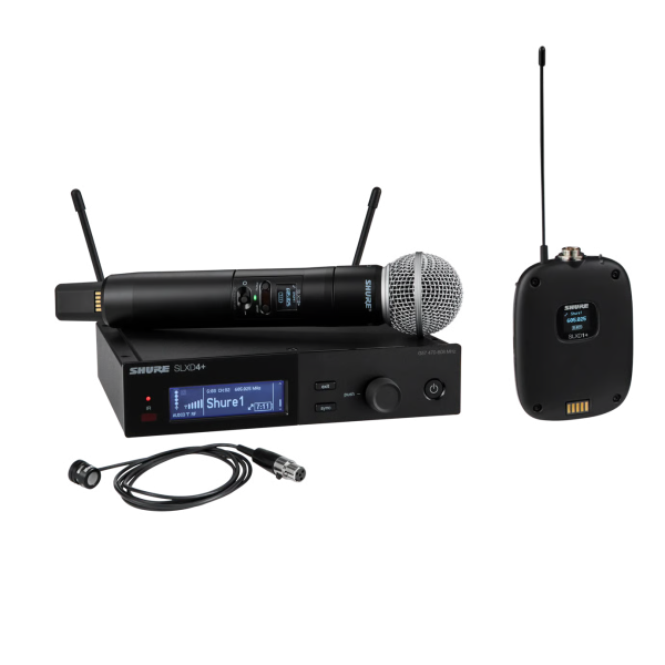 Shure SLXD124+/85M-G57 SLXD Plus Combo Dig System with SM58 WL185 Tx Freq G57