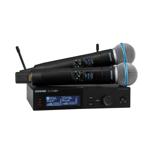 Shure SLXD24D+/B58-G57 SLXD Plus Dual HH Dig System with two Beta58A Tx Freq G57