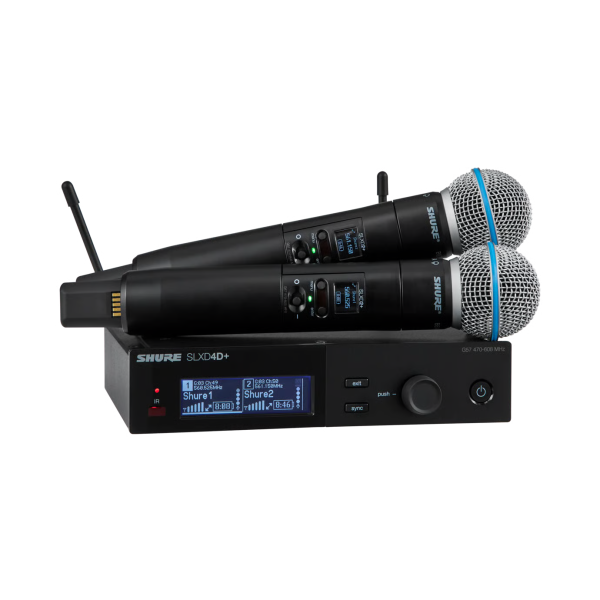 Shure SLXD24D+/B58-G57 SLXD Plus Dual HH Dig System with two Beta58A Tx Freq G57