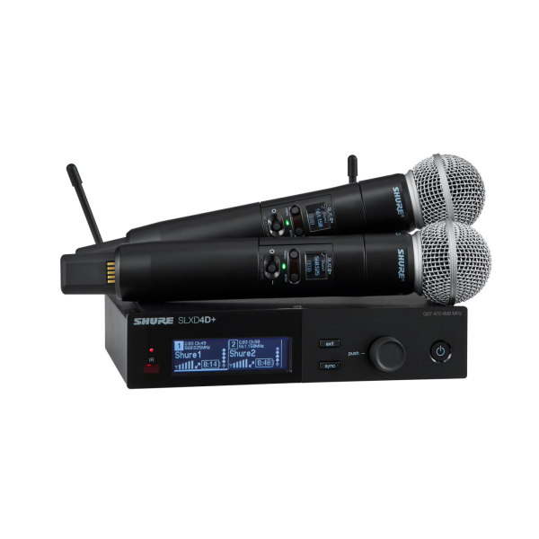 Shure SLXD24D+/58-G57 SLXD Plus Dual HH Dig System with two SM58 Tx Freq G57