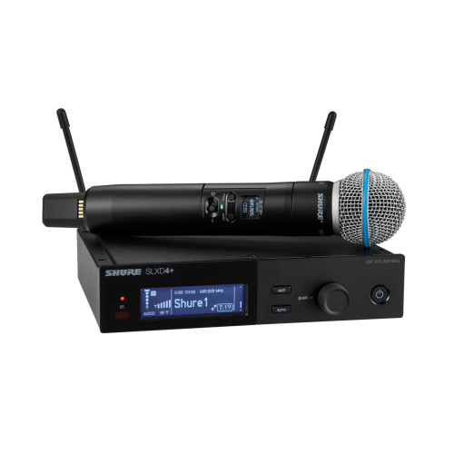 Shure SLXD24+/B58-G57 SLXD Plus Handheld Dig System with Beta58A Tx Freq G57