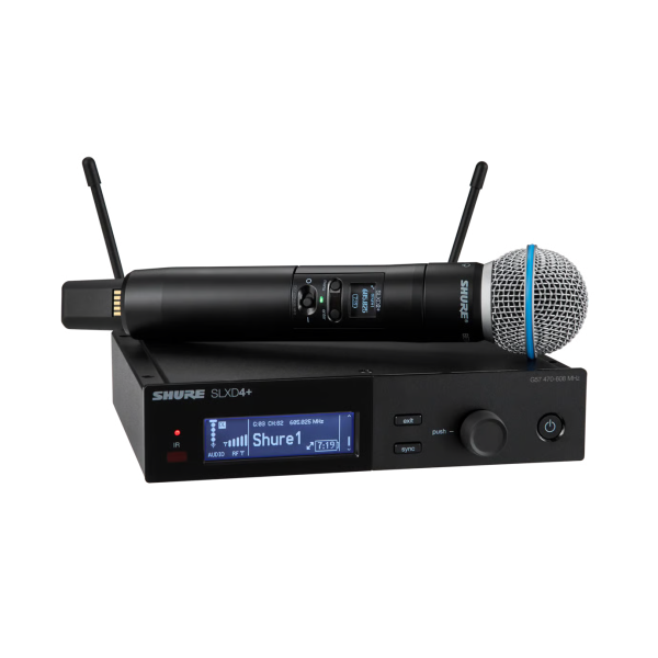 Shure SLXD24+/B58-G57 SLXD Plus Handheld Dig System with Beta58A Tx Freq G57
