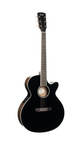 Cort Exotic Series SFX Ash Acoustic Electric Guitar. Black Finish