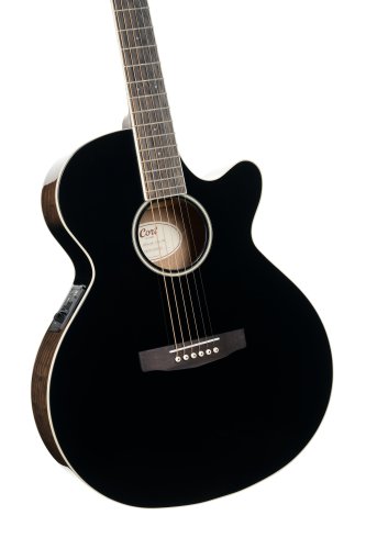 Cort Exotic Series SFX Ash Acoustic Electric Guitar. Black Finish