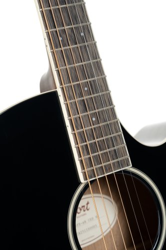 Cort Exotic Series SFX Ash Acoustic Electric Guitar. Black Finish