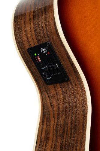 Cort Exotic Series GA Walnut Acoustic Electric Guitar. Sunburst Finish