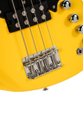 Cort GB Short Scale Bass Guitar w/Gig-bag. Yellow Crush