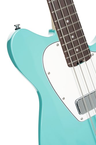Cort Retro 304 Short-Scale 4-String Bass Guitar with Gig Bag. Seafoam Green