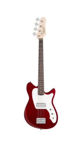 Cort Retro 304 Short-Scale 4-String Bass Guitar with Gig Bag. Candy Apple Red