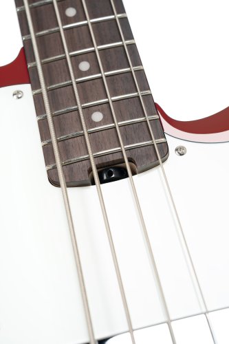 Cort Retro 304 Short-Scale 4-String Bass Guitar with Gig Bag. Candy Apple Red