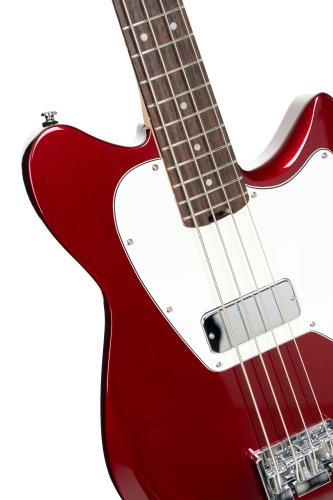 Cort Retro 304 Short-Scale 4-String Bass Guitar with Gig Bag. Candy Apple Red