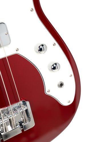 Cort Retro 304 Short-Scale 4-String Bass Guitar with Gig Bag. Candy Apple Red