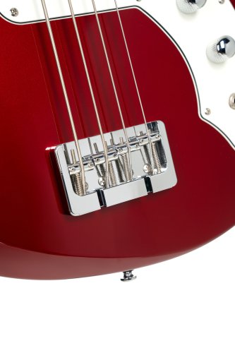 Cort Retro 304 Short-Scale 4-String Bass Guitar with Gig Bag. Candy Apple Red