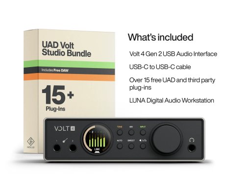 Universal Audio Volt 4 Gen 2 12-in / 6-out USB Audio Interface with Onboard Tone Shaping