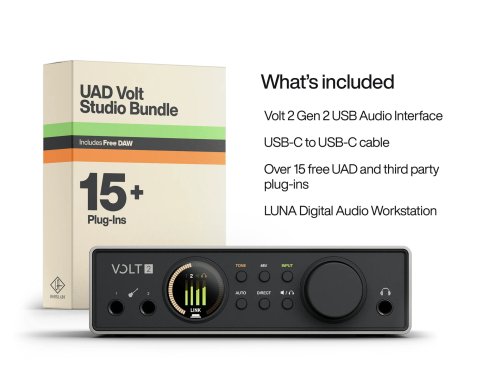 Universal Audio Volt 2 Gen 2 2-in / 4-out USB Audio Interface with Onboard Tone Shaping